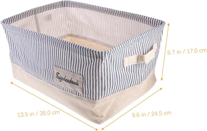 Alipis Portable Foldable Cloth Storage Basket for Pet Striped Organizer for Home Nursery and Playroom Versatile Sundry Container for Easy Storage and Organization