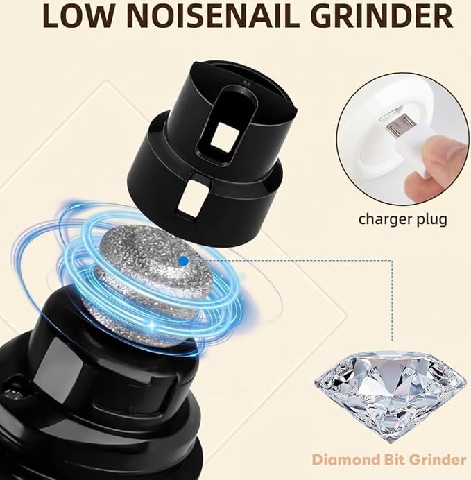 2026 Upgrade Silent Groom Pro Nail Grinder,Silent Groom Pro for Dogs,with LED Light & 3 Speeds,2000mAh Battery,Quick USB Charge (White)
