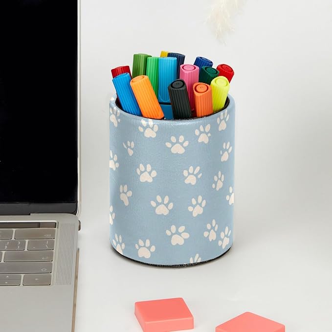 Pet Paw Pen Holder, Pencil Cup Marker Brush Holder Desk Storage Case, Desktop Organizer for School Office Home Supplies