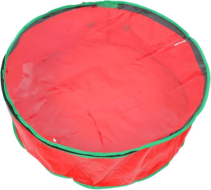 Garneck 1pc Round Storage Bag Window Wreath Storage Holder for Christmas Garlands for Holiday Decor Organization and