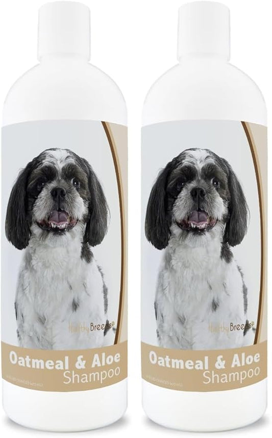 Healthy Breeds Shih-Poo Oatmeal Shampoo with Aloe 16 oz (Pack of 2)