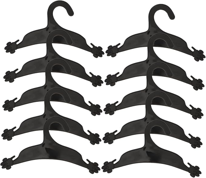 Zerodeko 10pcs Dog Claw Shape Clothes Hangers for Pet Apparel Puppy Clothes Organizer Portable for Travel Dormitory Bathroom Balcony
