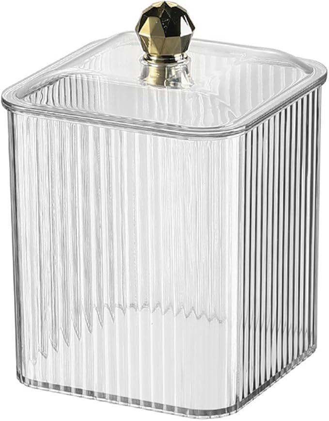Makeup Product, Cotton Swab Storage Box 640ML, Transparent Color