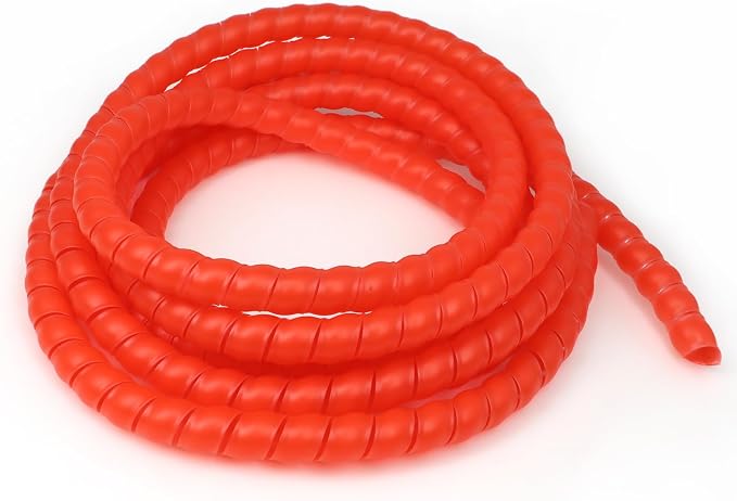 Spiral Cable Wrap, 10ft Cable Sleeves for Cords, Flexible Cable Management Sleeve for Computer, Power, Audio & Video Cords (red, 3/8")