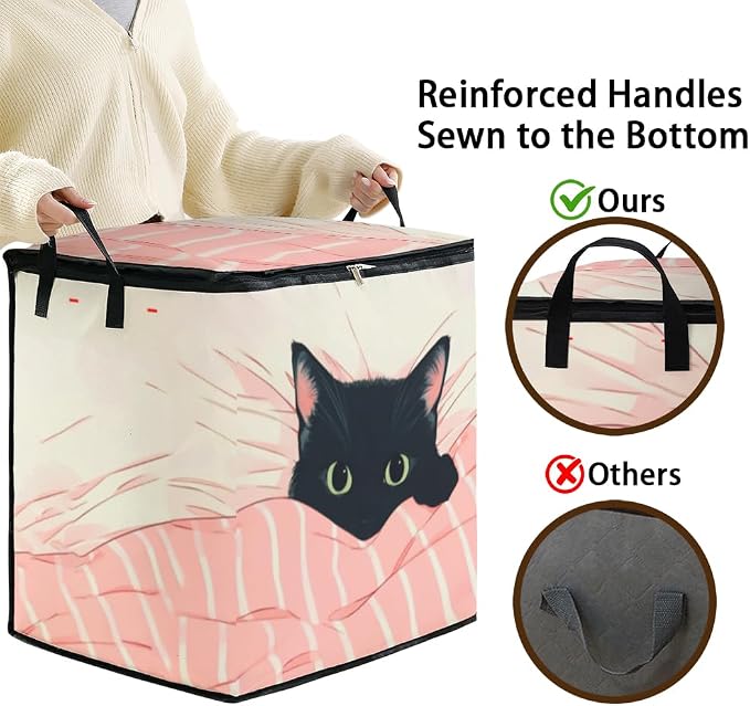 2pcs blanket storage bag for under bed,closet organizers 95L | clothing sweater sheet bedding comforter duvet quilt pillow toy storage bags with lids,dorm room essentials for containers