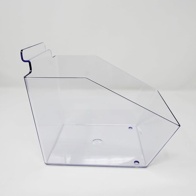 Clear Slatwall Bins, Small Bin 6" L x 5.5" H x 7.5" D - 10 Pack