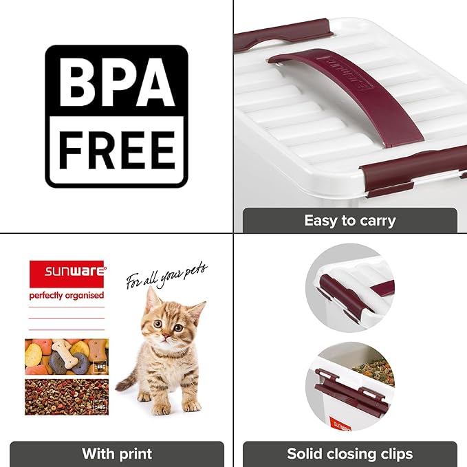 Sunware Q-Line Pet Decor Box, White/Bordeaux, One Size
