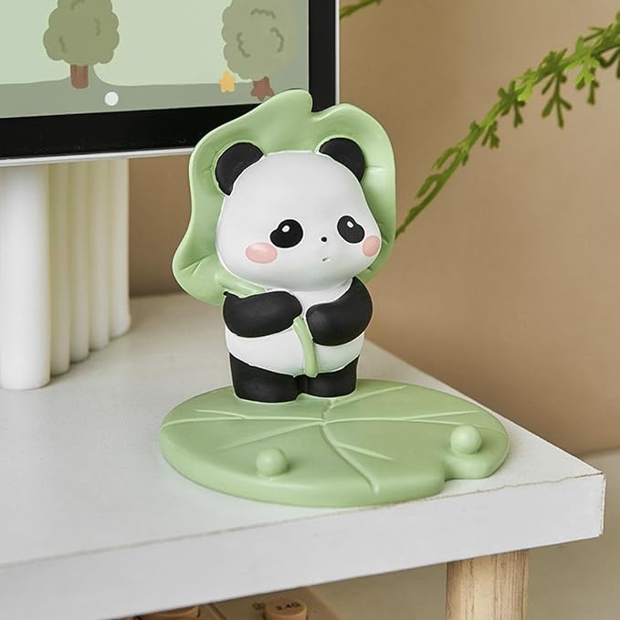 Phone Stand Desk Accessories Resin Panda Figurines Home Decor Decorative Tabletop Ornaments Cute Phone Holder