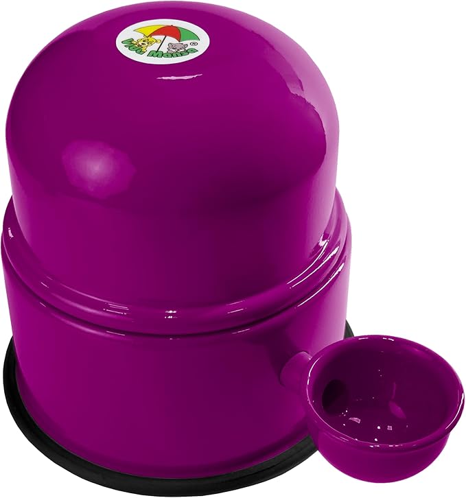 Pet Water Dispenser for Dogs and Cats, 47.3 oz – Gravity-Fed Aluminum Water Bowl, Prevents Wet Fur, Provides Continuous Fresh Water, Electrostatic Coated Finish, Vida Mansa (Violet)