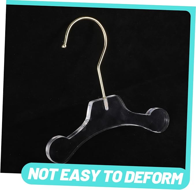 Totority 2pcs Acrylic Pet Clothes Rack Hangers for Dogs and Cats Hangers Non-Skid Design for Puppy Apparel Stylish and Clothing Organizer