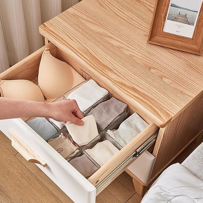 Transparent PET Drawer Organizer Dividers 32.5x7cm Cuttable Plastic Drawer Partition for Closet Kitchen Office Storage for Socks Utensils Ect