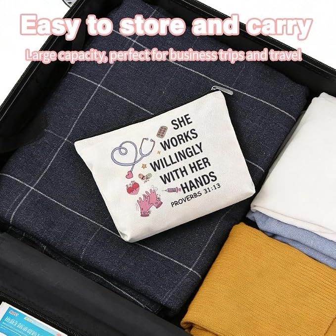 Nurse Pouch Bag for Work Supplies Graduation Nursing Practitioner School Gifts Nurse Stuff Essential Nurses Accessories for Women Bag Nursing Preceptor Gifts from Student Nurses Bday Week Present