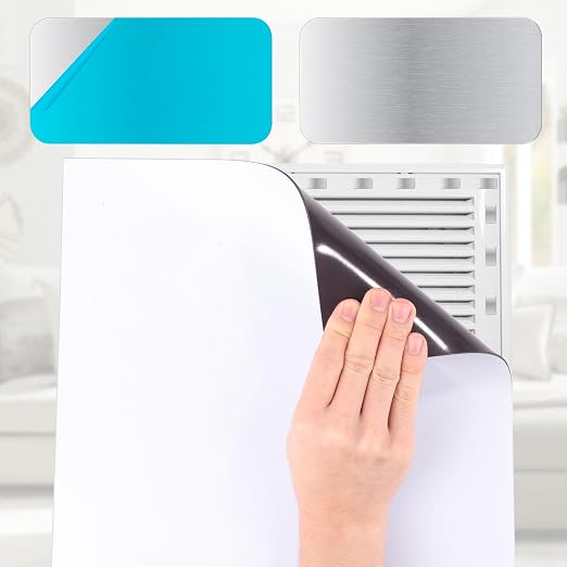 24pcs Adhesive Metal Plates for Magnetic Mounts, 2.36x1.18in Rectangular Iron Strips with Adhesive Backing for Magnets on Non-Steel Vents
