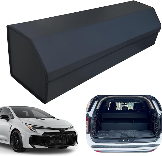 Car Trunk Organizer for For Toyota GR Corolla - Custom Fit,Large Space Outdoor Trunk Organizer with Leather,Hook and Loop Fastener,4-Layer Cover,For Toyota GR Corolla 2023-2025