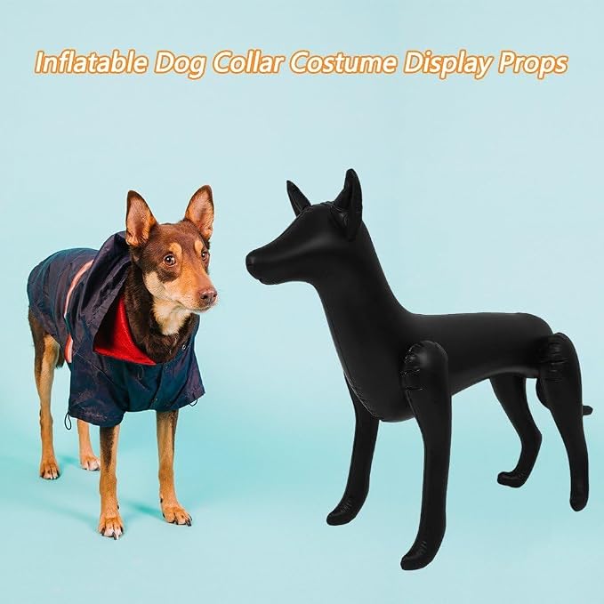Inflatable Pet Clothing Model Mannequin Display Stand, Inflatable Dog Clothes Rack Display for Animal Outfits Decorations