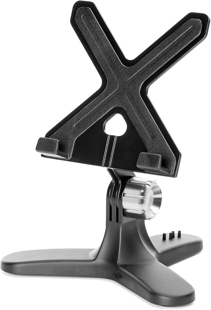 WeatherTech TabletHolder with Silver Billet Knobs - Tablet Holder for Desktop, Tabletop or Kitchen Counter Top Non Slip Multi Surface Holder
