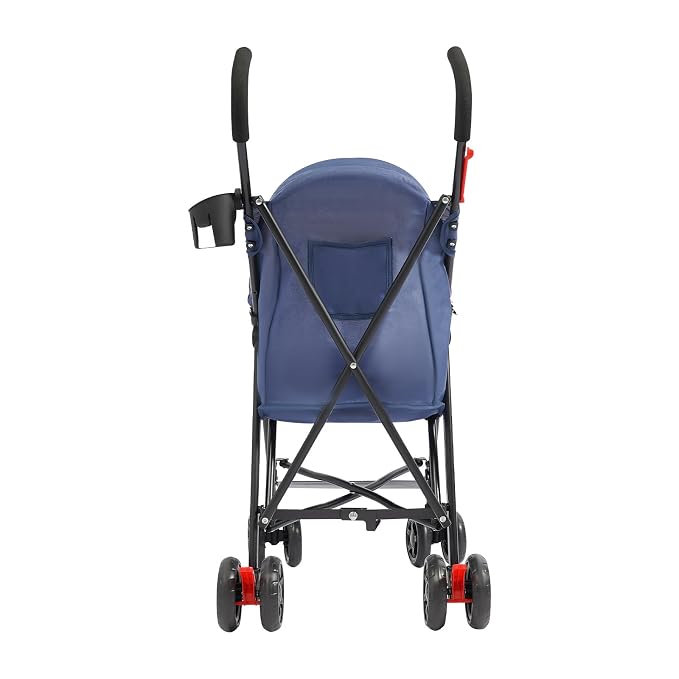 4 Wheels Pet Stroller with Waterproof Cover | Easy-Fold Travel Carrier | Pet Strolling Cart for Small/Medium Dogs and Cat | with Storage Pocket, Cup Holder & Breathable Mesh | for All-Season (Blue)