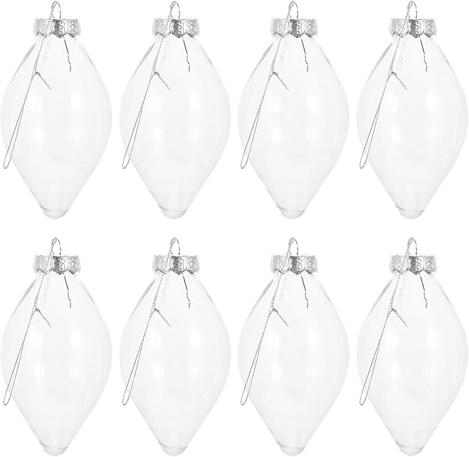 Bulb Shape 8pcs Pet Decorative Storage Candy Bottle | Creative Container, Party Favor Use, Empty Fillable Design, Holiday Table Accent, Pet Material