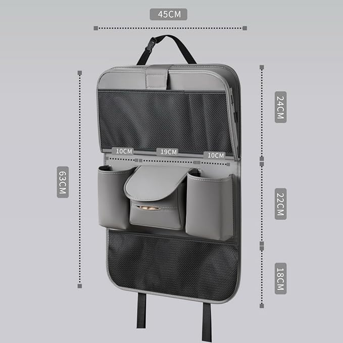 Car Backseat Organizer for Renault Captur II I/Captur E-TECH 2.Gen/1.gen 2013-2024 with Table Tray Back Seat Organizer Waterproof Kick Mats Back Seat Protector