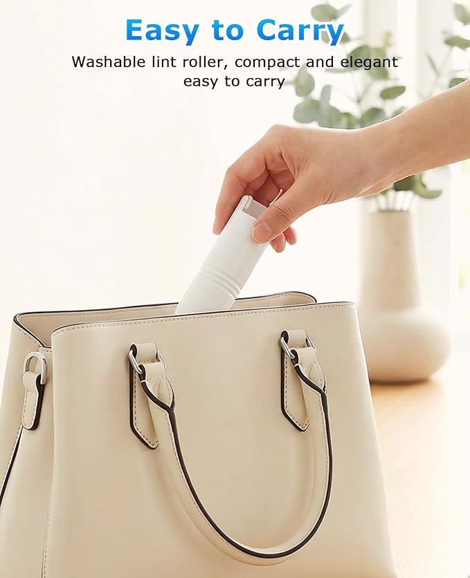 Mini Reusable Lint Roller, 15PCS Portable Washable Foldable Lint Remover Brush with Sticky Gel, Easy to Clean for Clothes and Pet Hair