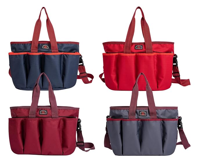 BARN & STABLE 600Denier 3000mm/3000mvp Super Waterproof,Breathable Horse Grooming Tote Bag with 7 Pockets Tear-resistant Tack Storage Carry Bag Caddy Bag for Horse Cow Donkey Goats
