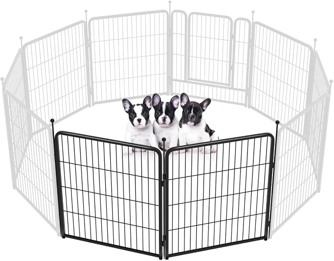 FXW Rollick Dog Playpen, Indoor, Yard & RV Camping, 32" H, 2 Panels | Easy setup, Heavy-duty, DIY layouts, for Small & Medium Dogs, Patented