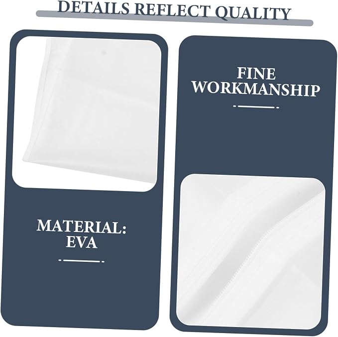 2 Pack EVA Garment Covers for Suit and Coat Storage 60x80cm | Breathable White Dustproof Hanging Design, Prevents Yellowing and PET Hair, Closet Organization