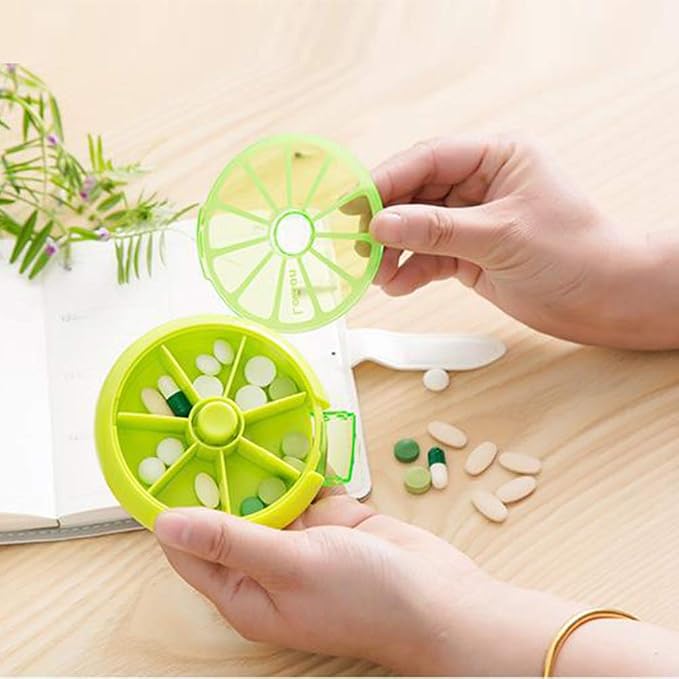 3PCS Pill Cases Weekly Pill Organizer 7 Day Pill Box Cute Pill Container Medica Box (3PCS)