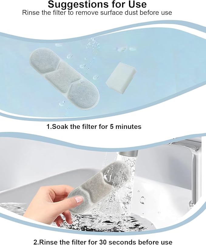 12-Pack Dog Water Fountain Filters Compatible with Zuqqony DYSJ01 12L Water Fountain,Pet Water Replacement Filters fit for MAILOFY WF160 16L & WF120 12L FIYOVA Pet Water Dispenser with Visible Window