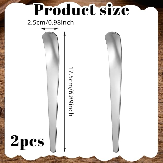 2 Pcs Dog Cat Spoon Pet Can Spoons Stainless Steel Can Scoop Portable Pet Feeding Spoon Long Handle Food Scoop Wet Food Storage Feeder for Wet Foods and Cans