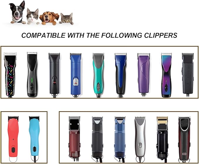 7FW Detachable Dog Grooming Wide Blades,Compatible with Andis,Oster A5,Wahl KM10 Series Clippers,Cut Length 1/8”(3.2mm)