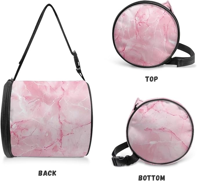 Pink Marble Wall Mounted Toilet Paper Holder Moisture Resistant Portable Tissue Roll Paper Holder Hanging Bathroom Tissue Towel Roll Holder 6.3 * 6.3 * 6.3 Inch