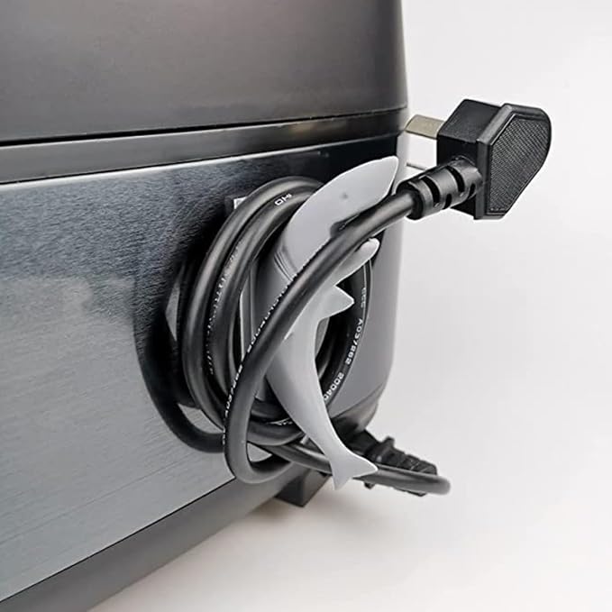 Housoutil 2PCS Silicone Cord Organizer for Kitchen Appliances Self-Adhesive Cable Management Winder Power Cord Holder for Home Use Efficient Cable Storage Solution