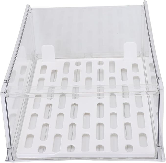 Closet Storage Box Clear Stackable Drawer Type PET Clothing Organizer Bin with Support Rod for Wardrobe Bedroom Shelf Clothes Storage 16.7x12.0x6.5in