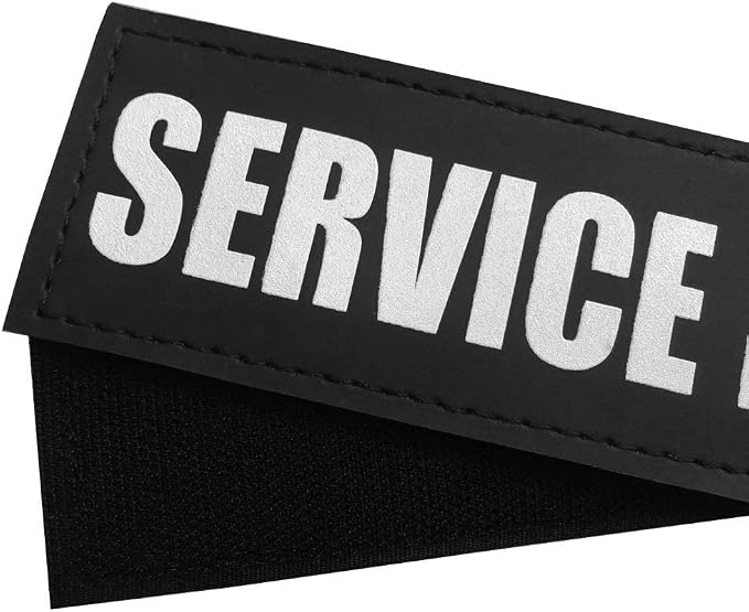 Fairwin Dog Patches for Service Dogs, Reflective and Removable Dog Tags for Service Vest Dog Harness