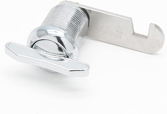 Keyless Thumb Cam Lock 3/4 Inch Hook Cam Chrome Cabinet Latch | Zinc Alloy Body, 3/4 Inch Cylinder, Keyless Twist Handle, Secure Threaded Mount, for RV Doors, Cabinets, Drawers, Tool Boxes