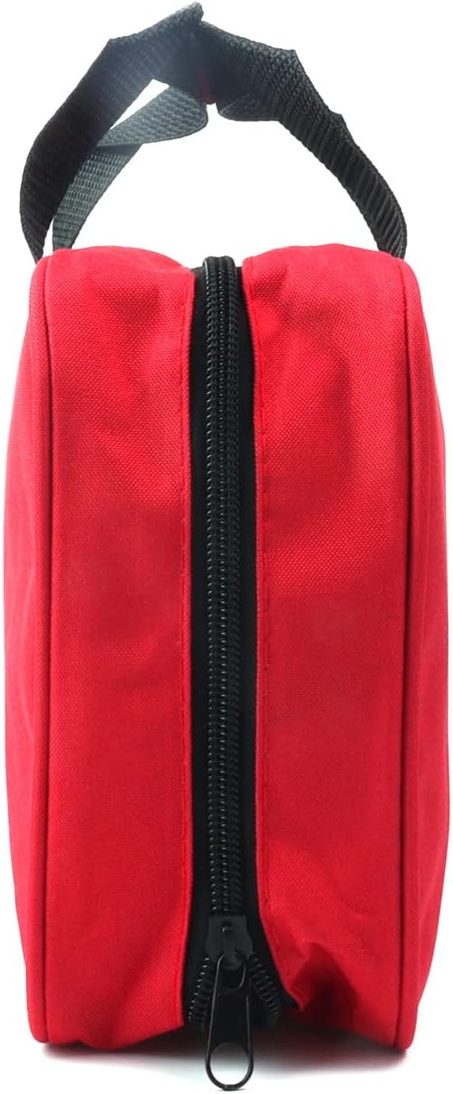 First Aid Bag First Aid Kit Empty Medical Storage Bag Red Trauma Bag for Emergency First Aid Kits Car Workshop Cycling Outdoors (SNL Red 1PC)