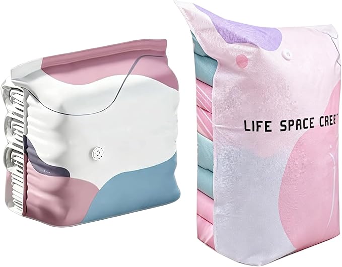 Vacuum Storage Bags Design for Quilt and Clothes Bedding Organizers for Closet Moving Dorm Vacuum Storage Pack