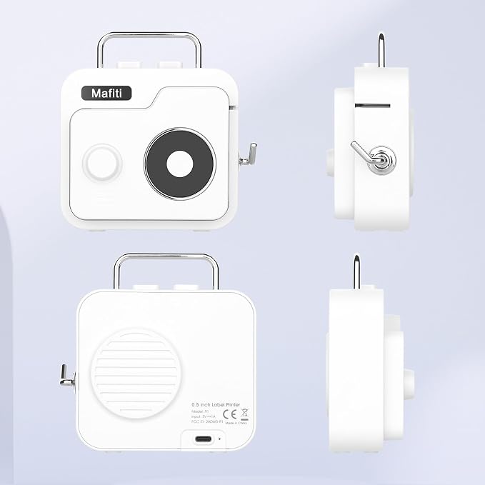 mafiti Label Maker Machine with Tape Bluetooth Wireless Label Printer Mini Label Makers Rechargeable Thermal Small Label Maker Easy to Use for Home Office School
