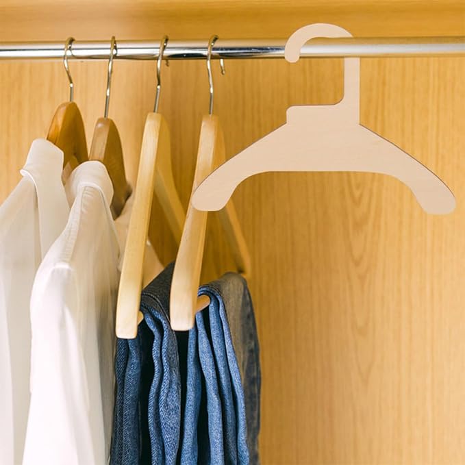 5pcs Pet Clothing Wooden Hanger 6.3 Inch 16cm Small Garment Rack | Universal Size Design, Lightweight Wood Build, Non-skid Support