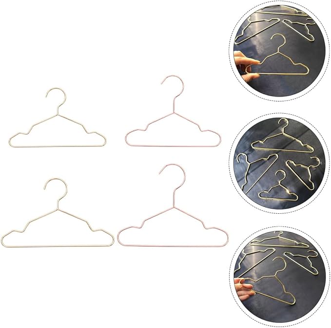 4pcs Pet Clothes Hangers Iron Pet Apparel Organizers for Dogs Neatly Store Dog Clothing Accessories Random Colors