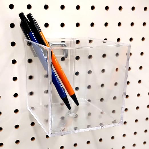Slatwall & Pegboard 4" Clear Acrylic Cube Dump Bin Display, 2 Pack