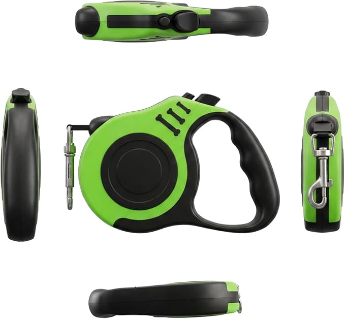 PETIMP Retractable Dog Leash Lightweight 16FT Leash Set | with Folding Bowl,Dispenser,waste Bags, for Small Medium Dogs(Green)