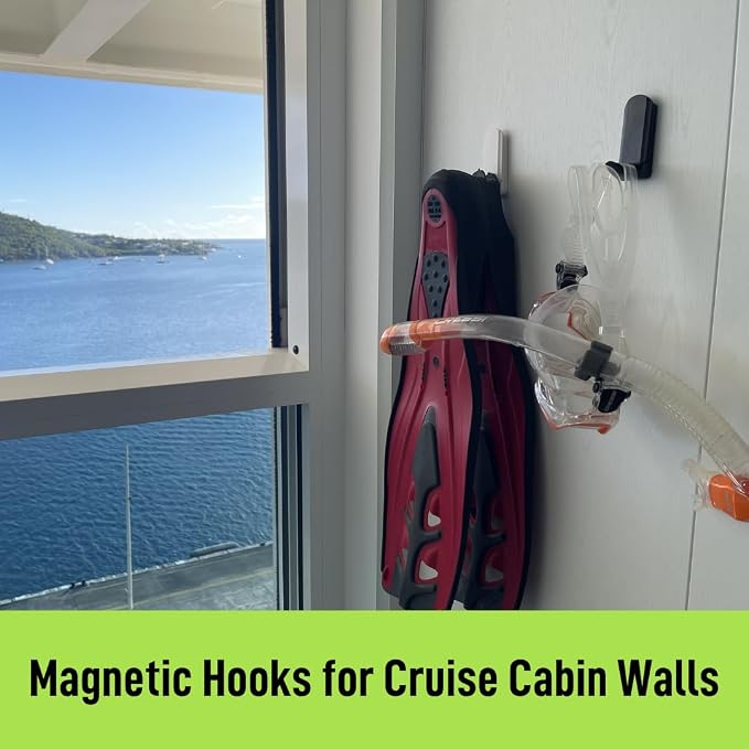 GATOR MAGNETICS MINI Open Hooks, 15 lb Magnetic Hooks, Black – 3 Pack | For coats, bags, towels, hats & leashes. Fridges, offices, classrooms, cruise cabins & lockers.