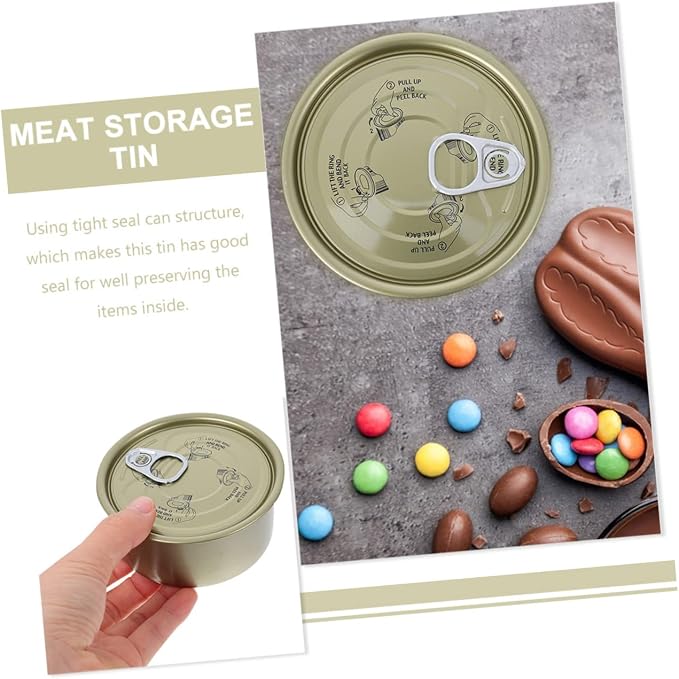 12Pcs Food Grade Tinplate Self Seal Storage Tins for Cookies Cakes and Pet Food Durable and Lightweight Holiday Favor Containers for Parties and Decoration