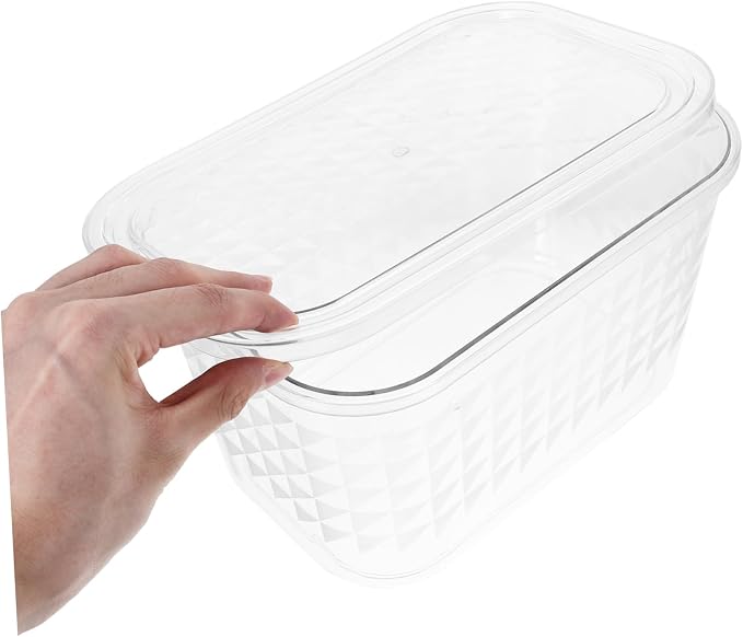 Uonlytech Clear Desktop Book Storage Container with Lid Pet Organizer Box for Makeup Clothes and More for Home and Office Use