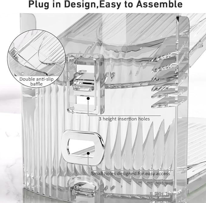 NVGSN 16Pack Clear Shoe Slot Organizer,Shoe Stacker,Storage Space Saver 50% | 3 Levels Adjustable Height 3.7''-7.7''shoe Organizer for Closet,Easy to Assemble shoe Rack Holder,Organizador de Zapatos
