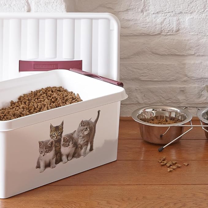 Sunware Q-Line Pet Decor Box, White/Bordeaux, One Size