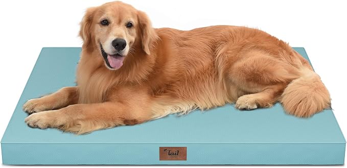 Waterproof Orthopedic Outdoor Dog Bed XL for Extra Large Dogs | Egg Crate Foam for Joint Support, TPU Waterproof Layer, Machine Washable 1680D Oxford Cover, 44 x 32 Inch, Up to 90 lbs