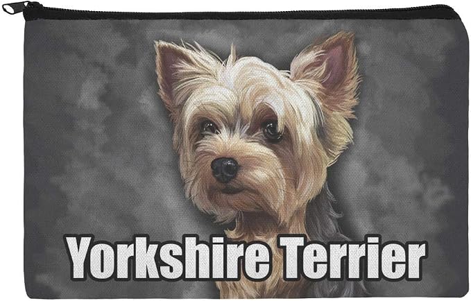 Yorkshire Terrier Yorkie Dog Pet Pencil Pen Organizer Zipper Pouch Case